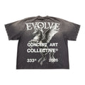 “Evolve” Short‑Sleeve Tee – Grey Wash