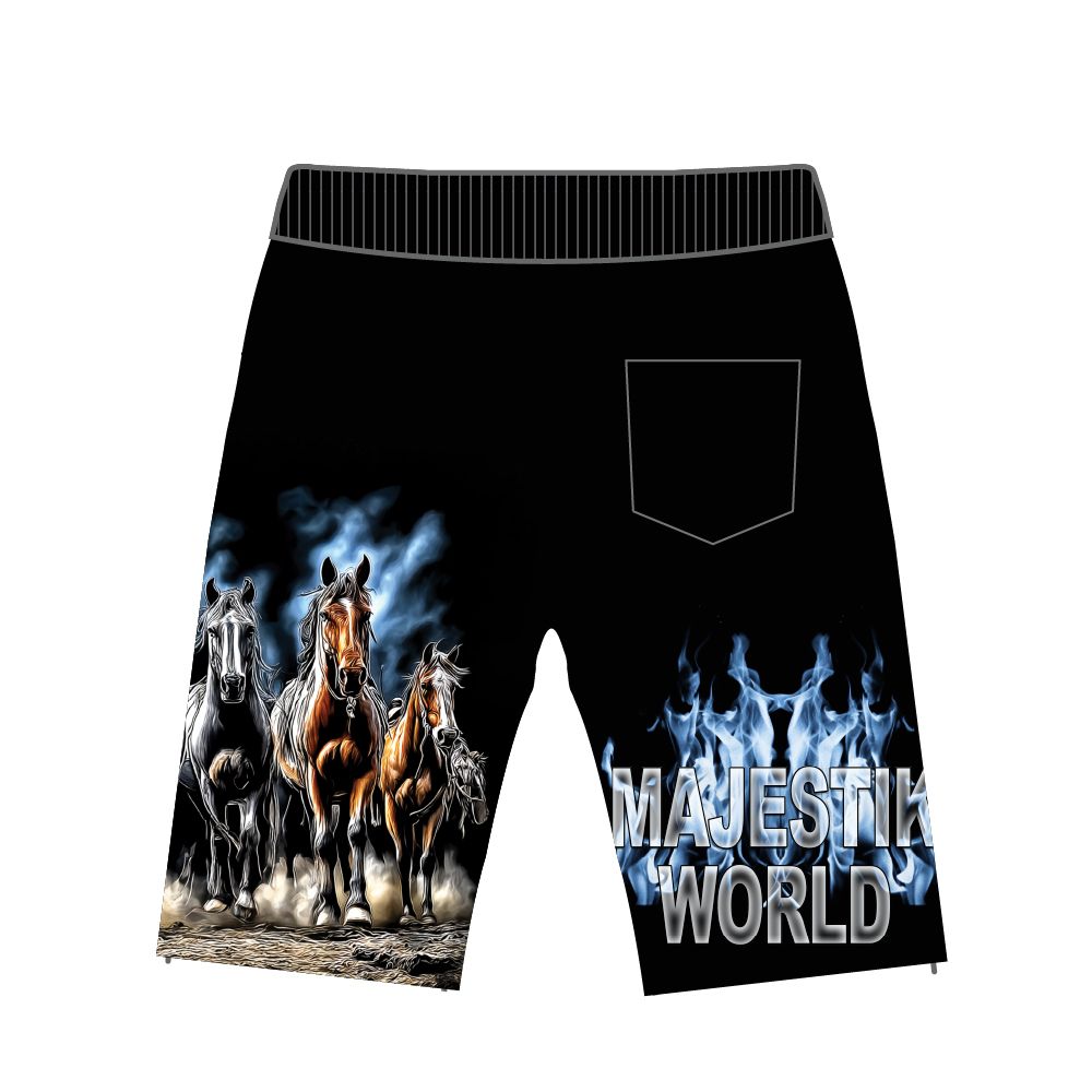 Tapestry Shorts w/ Rhinestone