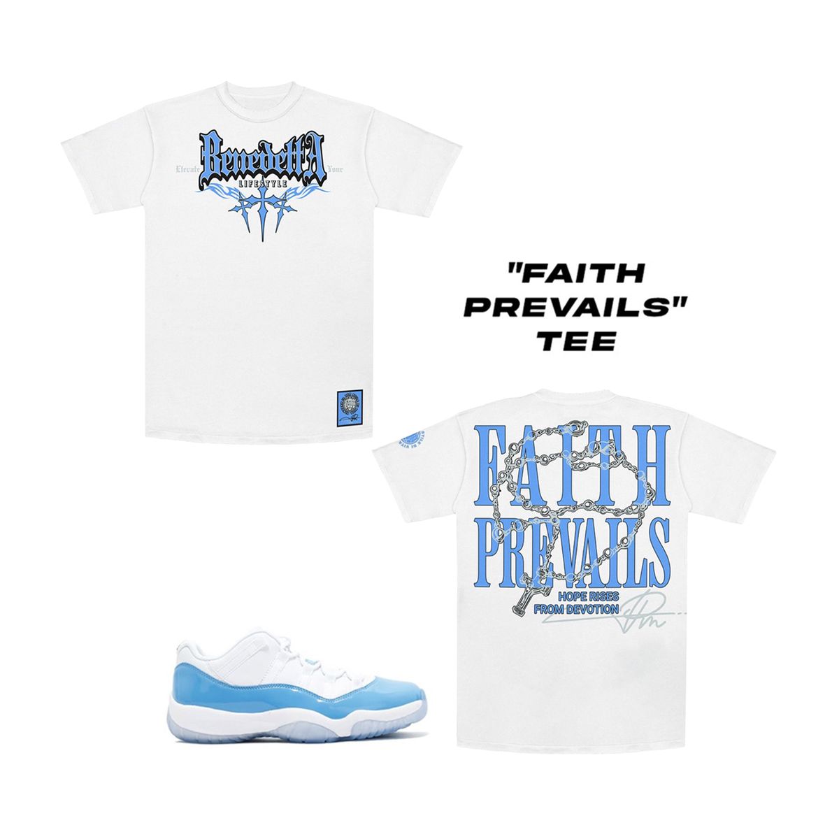 Faith Prevails Crew Neck T-Shirt White