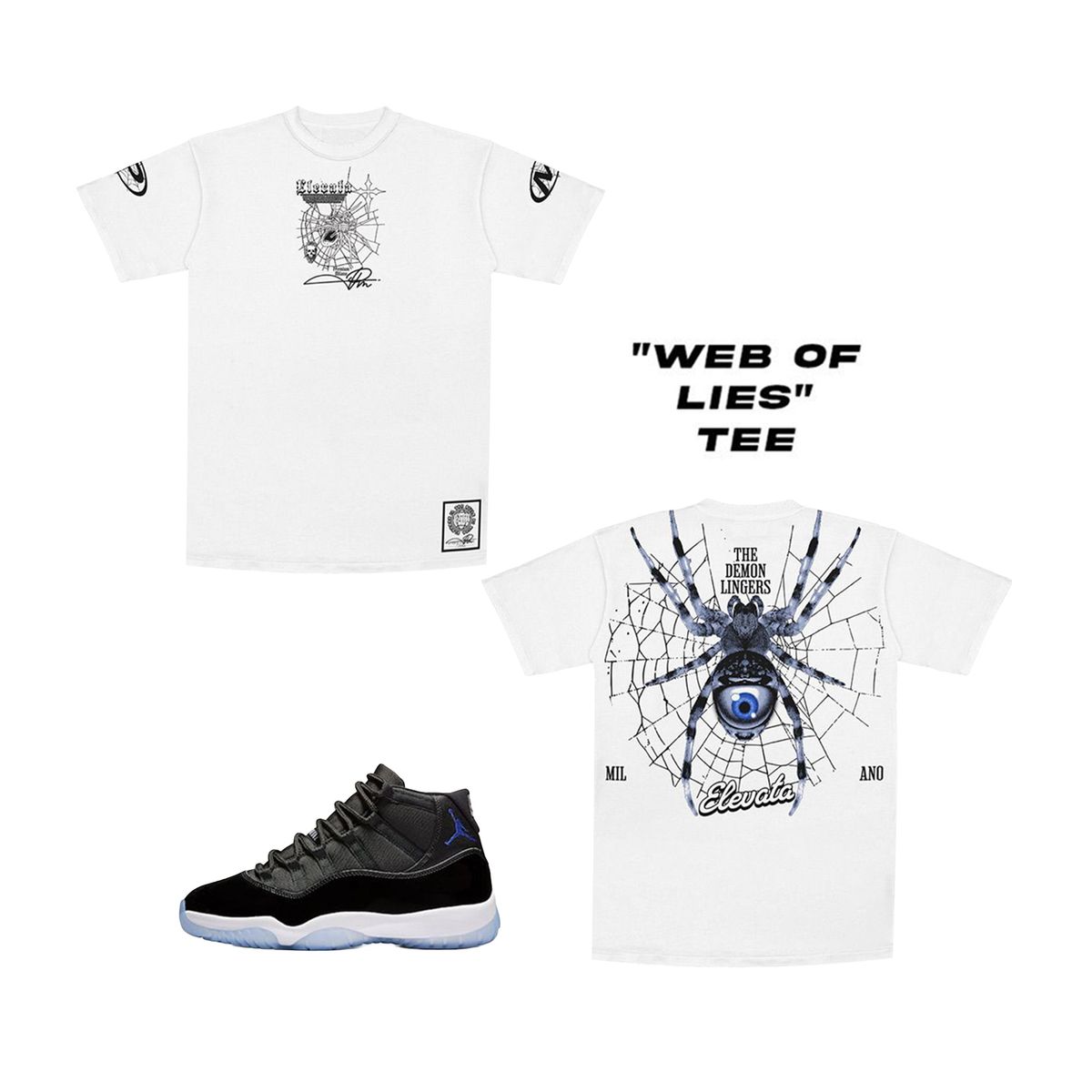 Web Of Lies Crew Neck T-Shirt White